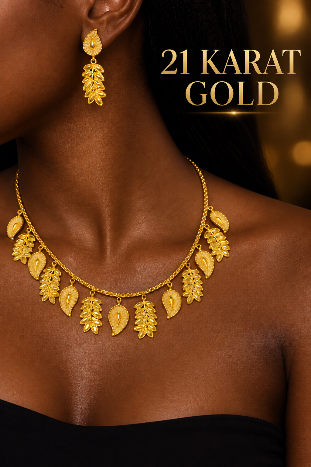 21 Karats Solid Gold