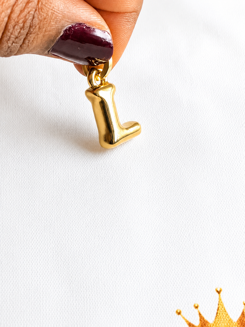 18K Gold Letter L Pendant