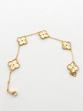 18K Gold Five-Motif Clover Bracelet