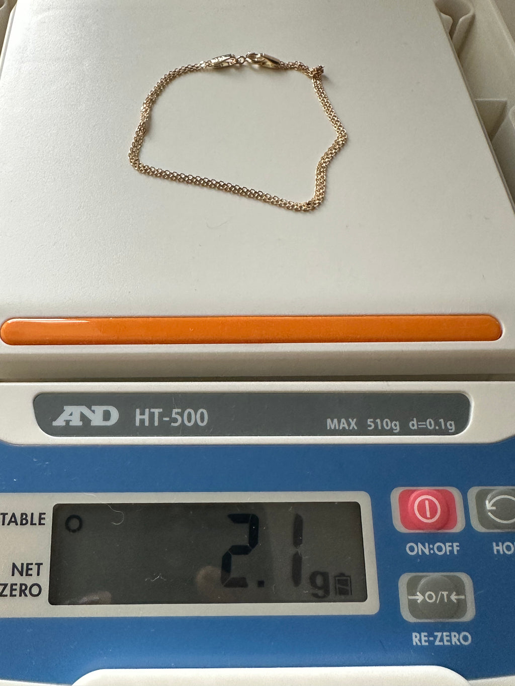 18K Solid Gold Carpet Chain Bracelet