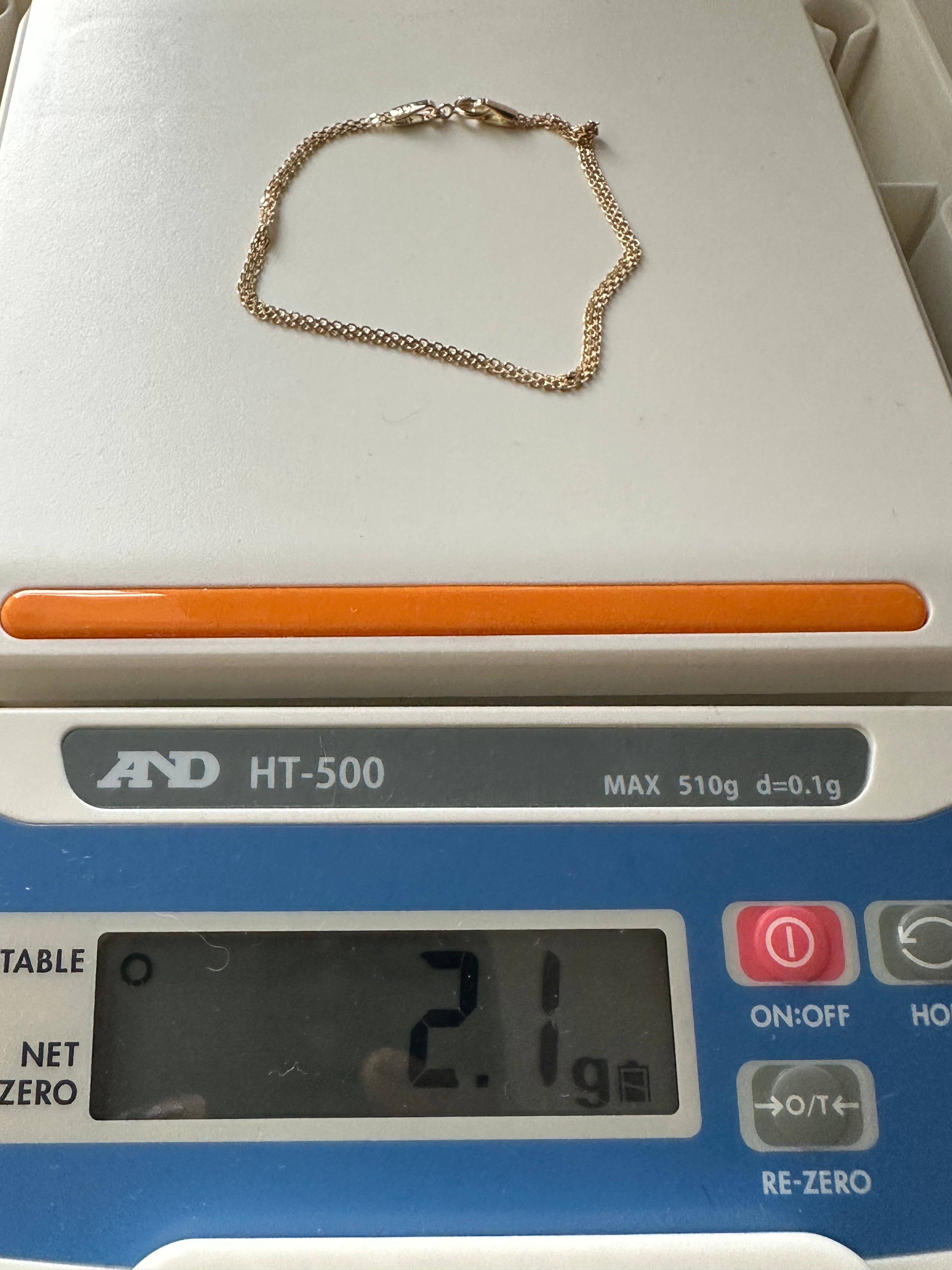 18K Solid Gold Carpet Chain Bracelet