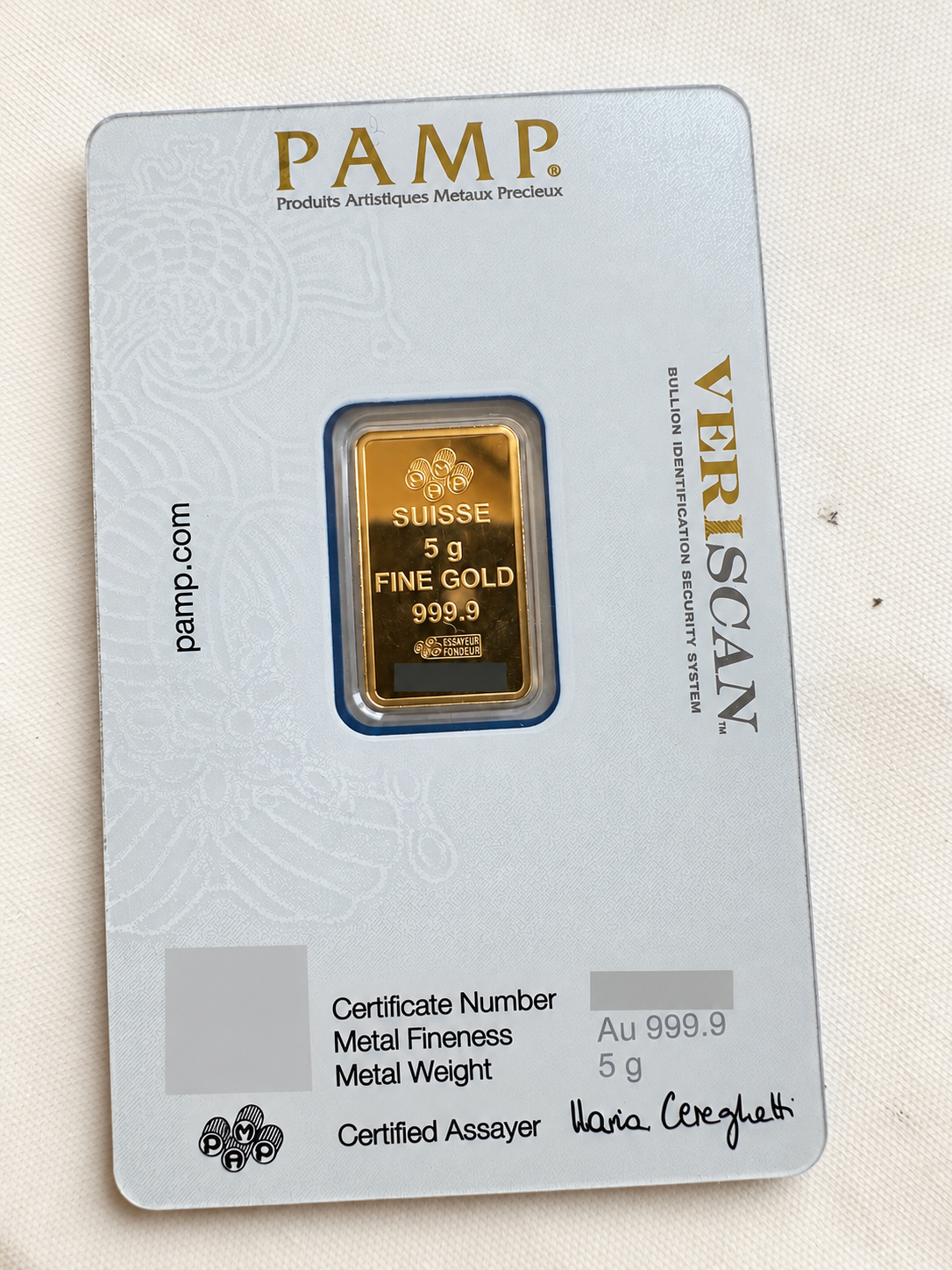 PAMP Suisse 24K Gold Bar