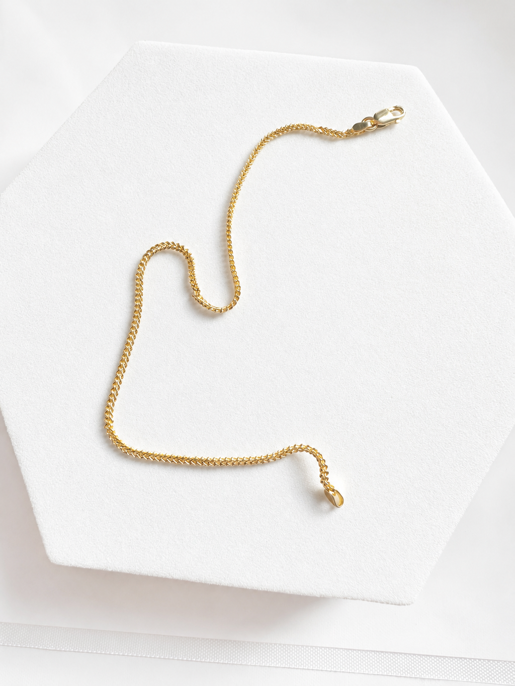 18K Solid Gold Franco Bracelet