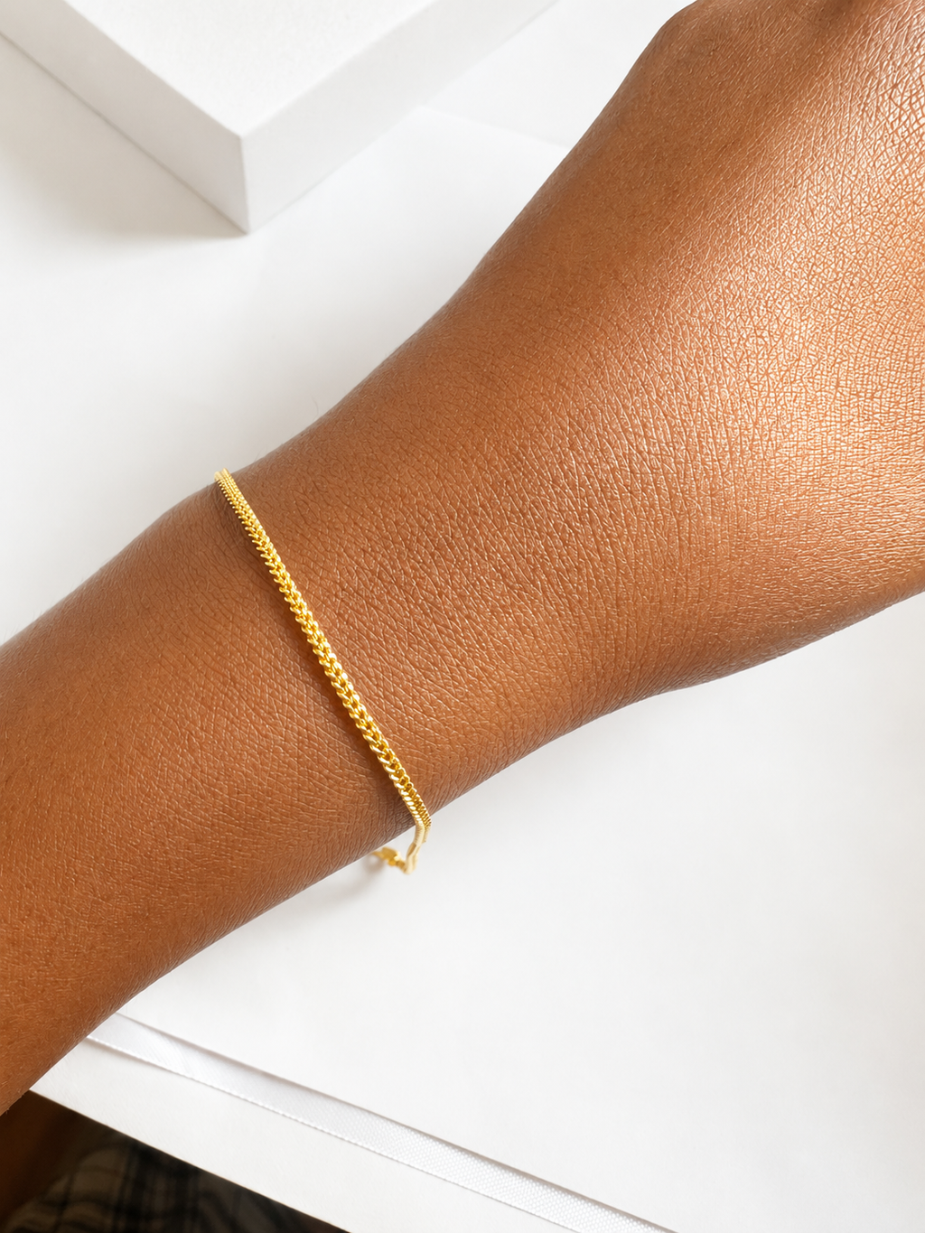 18K Solid Gold Franco Bracelet