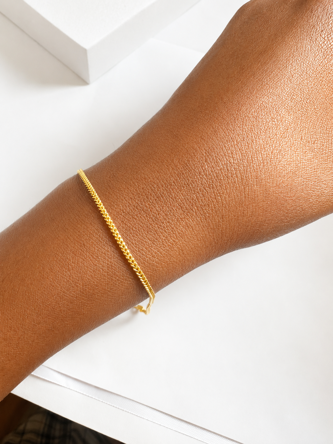 18K Solid Gold Franco Bracelet