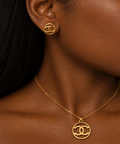 18K Solid Gold Double-C Jewelry Set