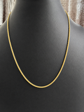 18K Solid Gold Popcorn Chain Necklace