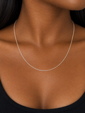 18K Classic White Gold Cable Chain Necklace