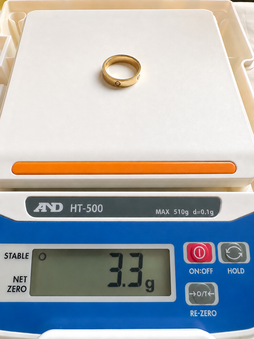 18K Solid Gold Screw Band Ring