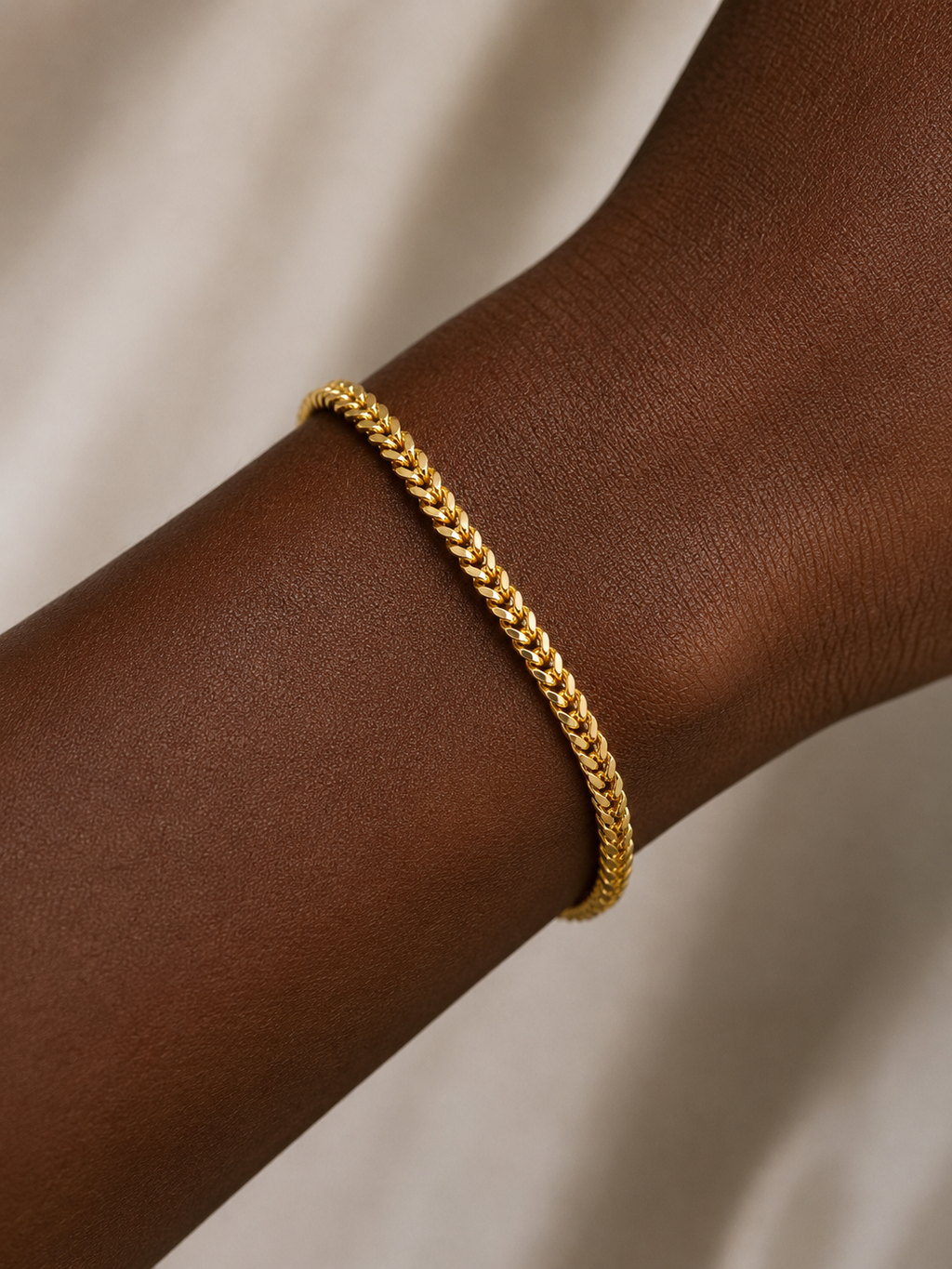 18K Solid Gold Franco Bracelets