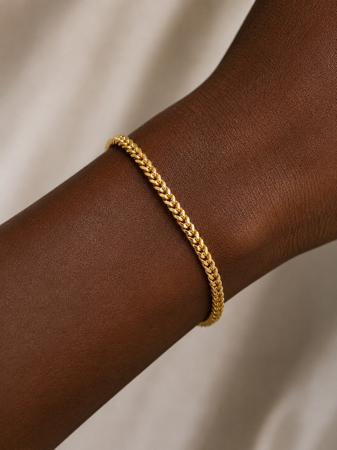 18K Solid Gold Franco Bracelets