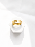18K Solid Gold Screw Band Ring