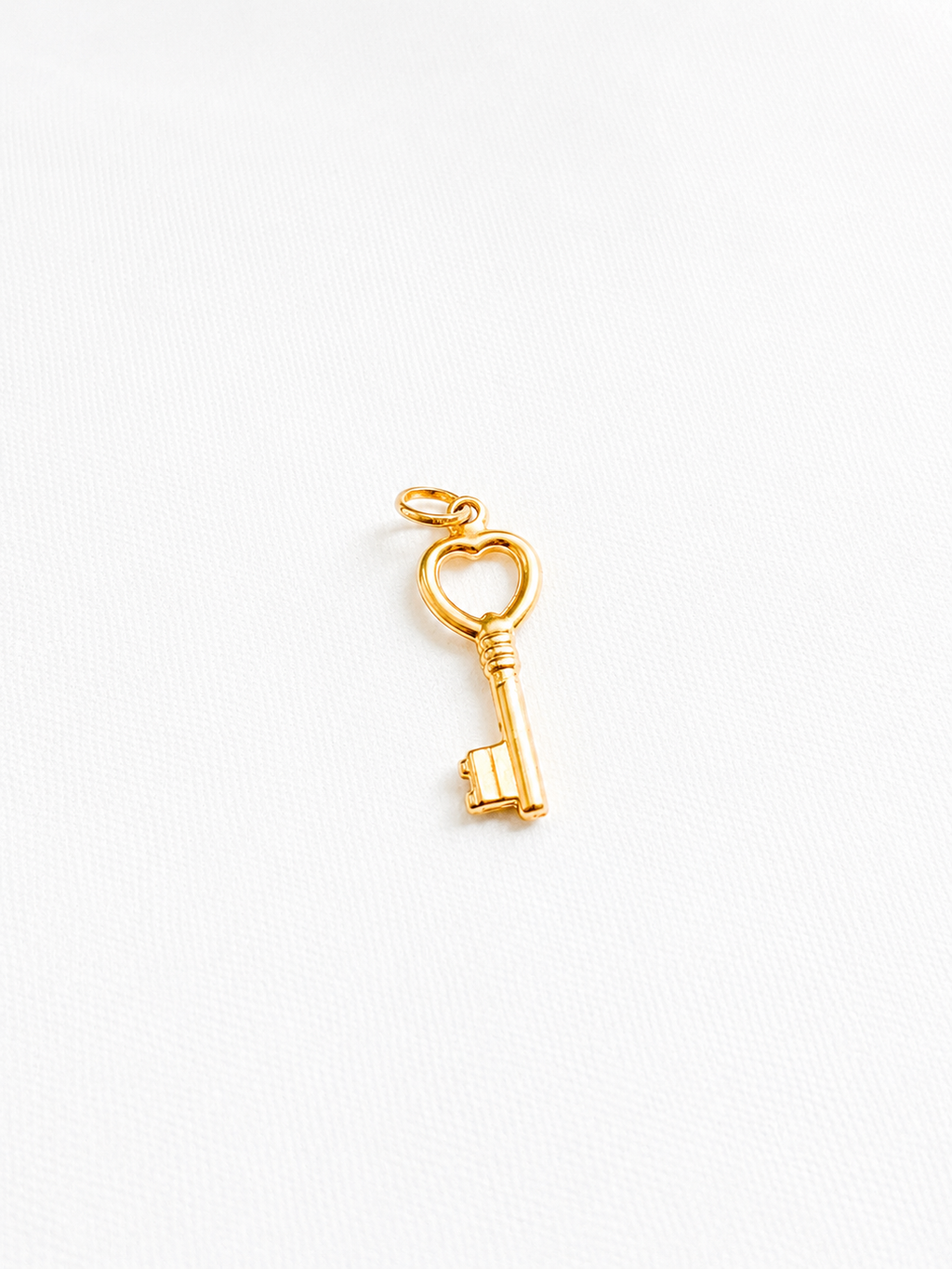 18K Solid Gold key pendant
