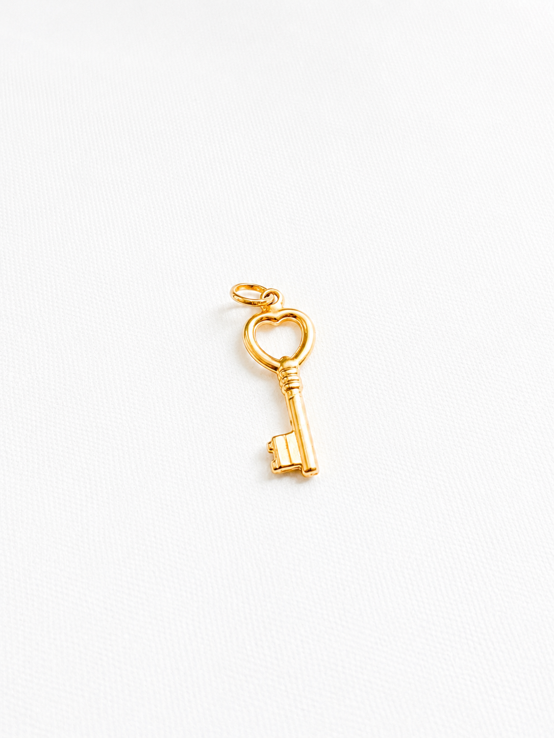 18K Solid Gold key pendant