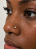 22K Solid Gold Screw-Back Flat-Back Nose Ring