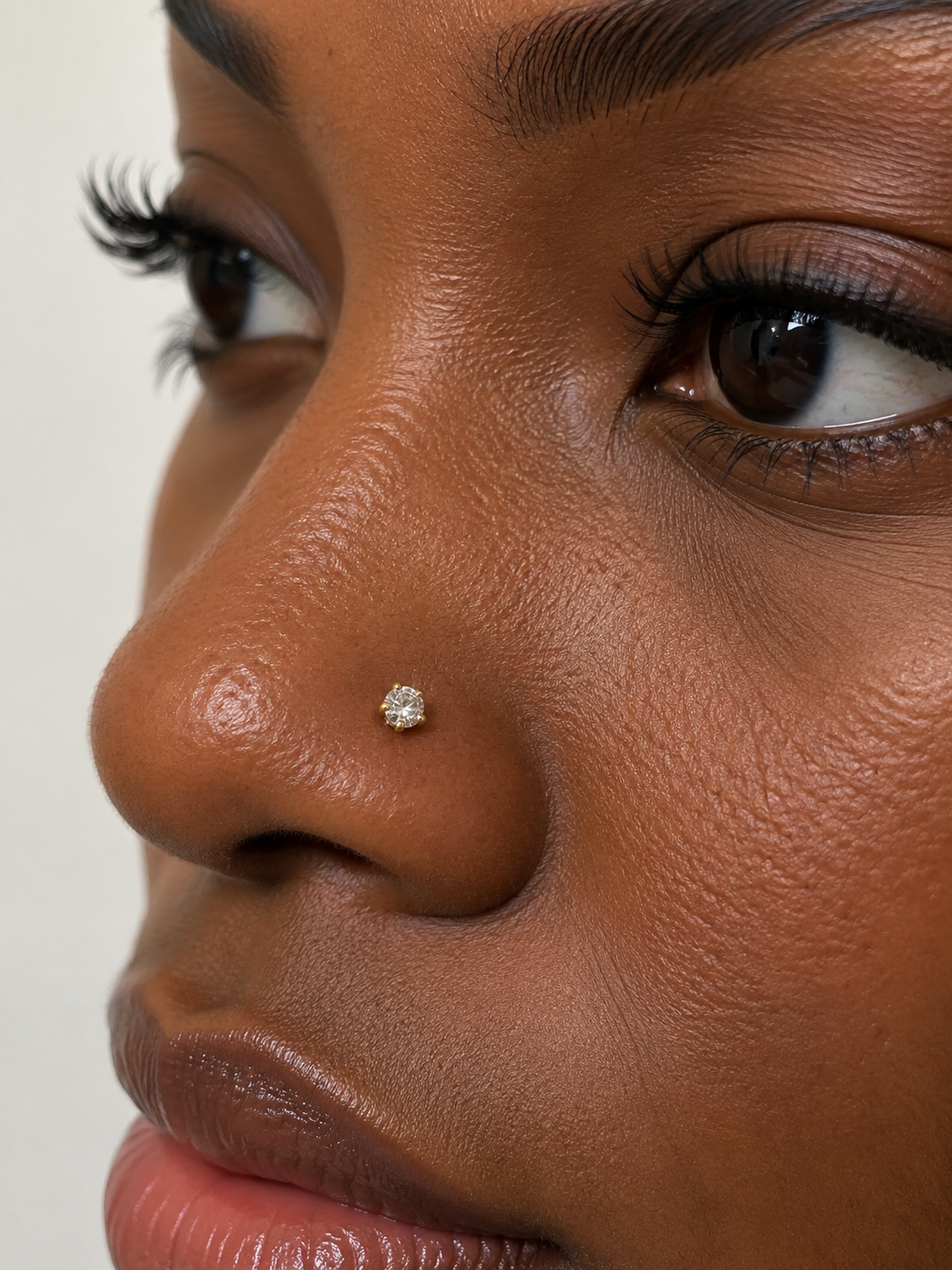 22K Solid Gold Screw-Back Flat-Back Nose Ring