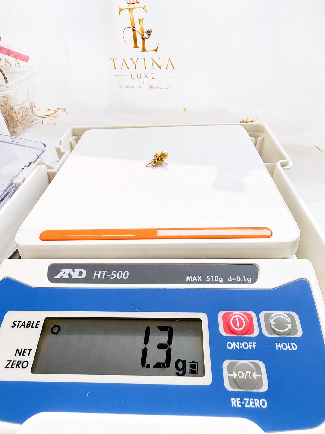 18K Solid Gold Stardust Ball Stud Earrings