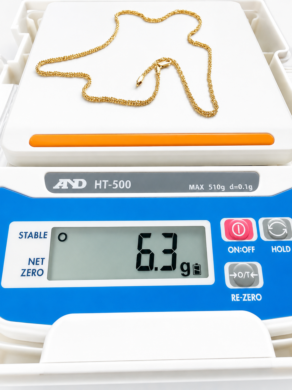 18K Solid Gold Popcorn Chain Necklace