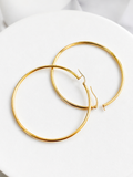 18K Solid Gold Hoop Earrings