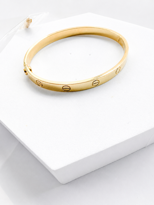 18K Solid Gold Bangle