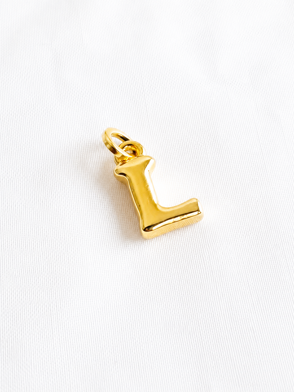 18K Gold Letter L Pendant