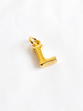 18K Gold Letter L Pendant
