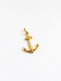 18K Solid Gold anchor pendant