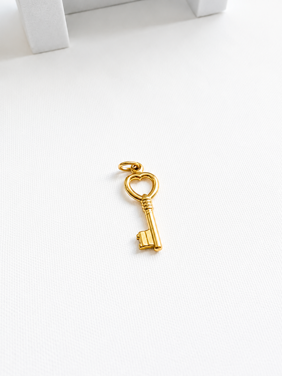 18K Solid Gold key pendant