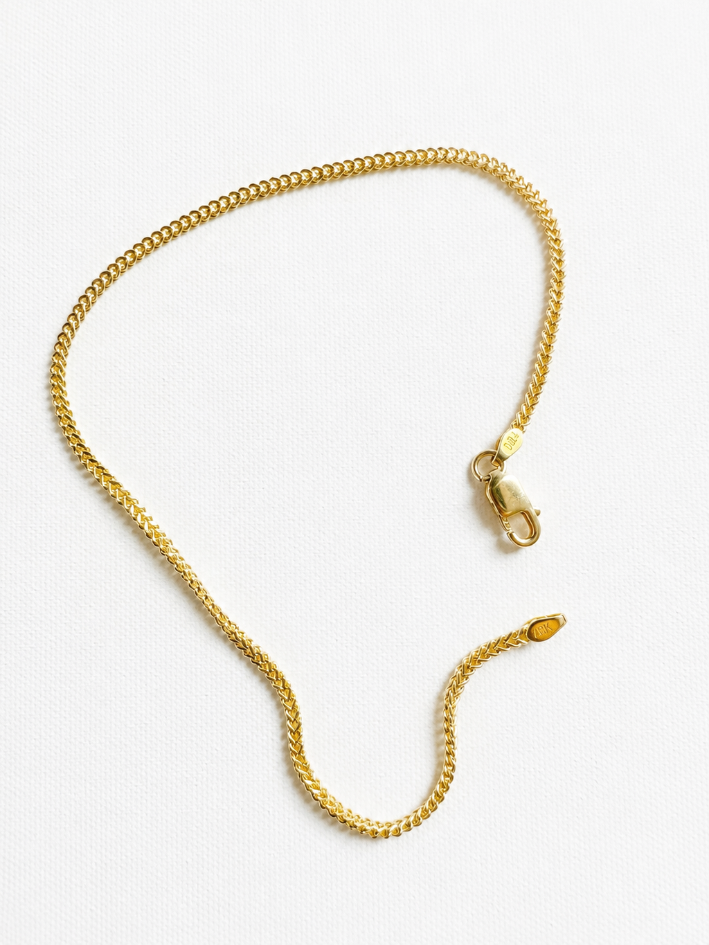 18K Solid Gold Franco Bracelet
