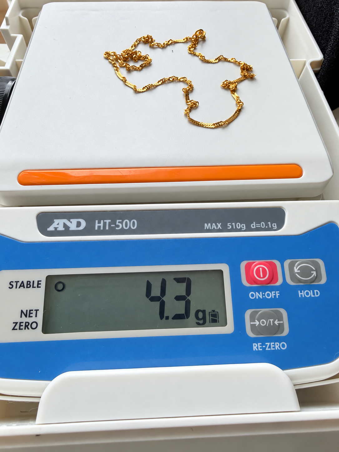 21K Solid Gold Twist Chain Necklace
