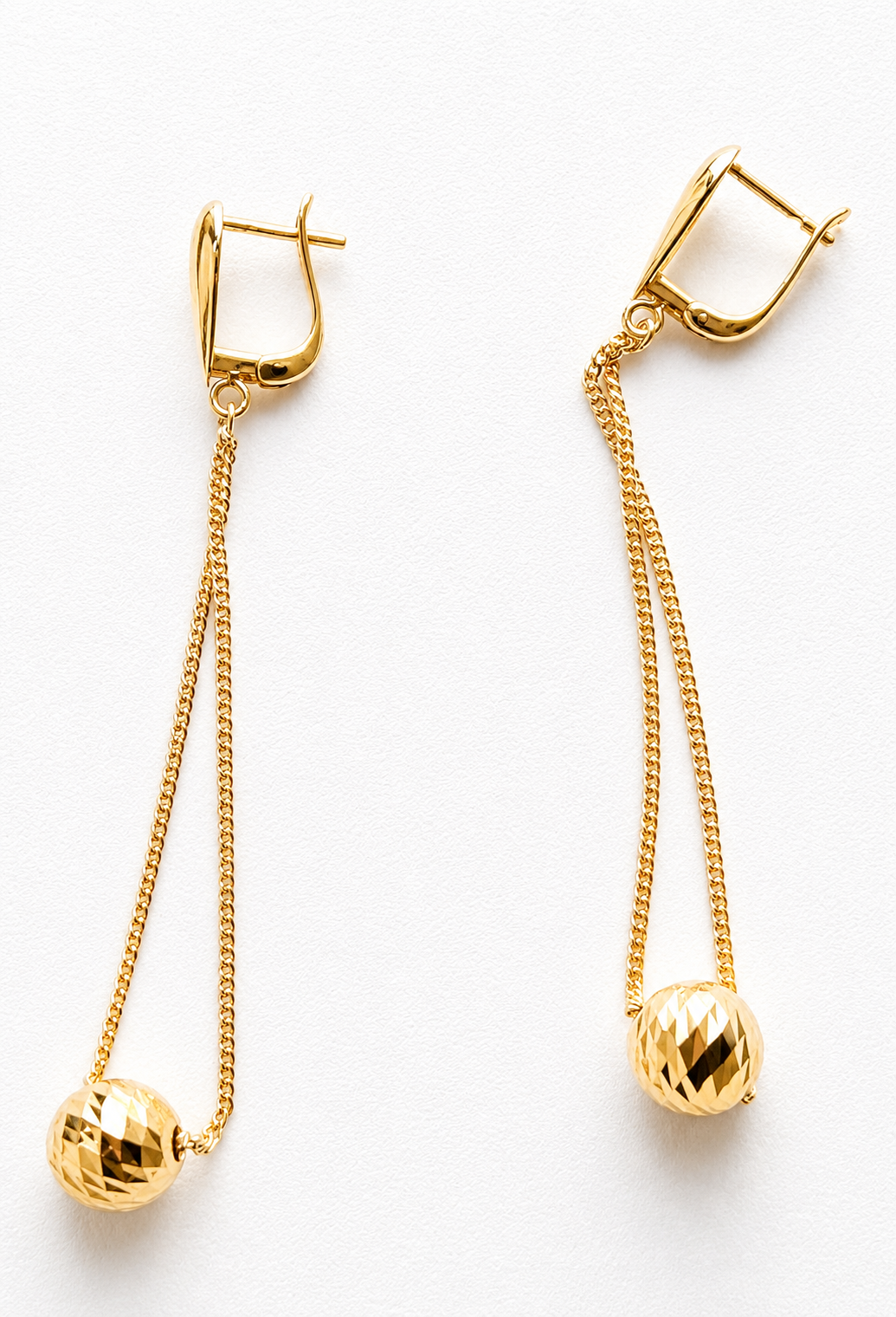 18K Solid Gold dangling earrings