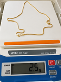 18K Solid Gold Box Chain Necklace