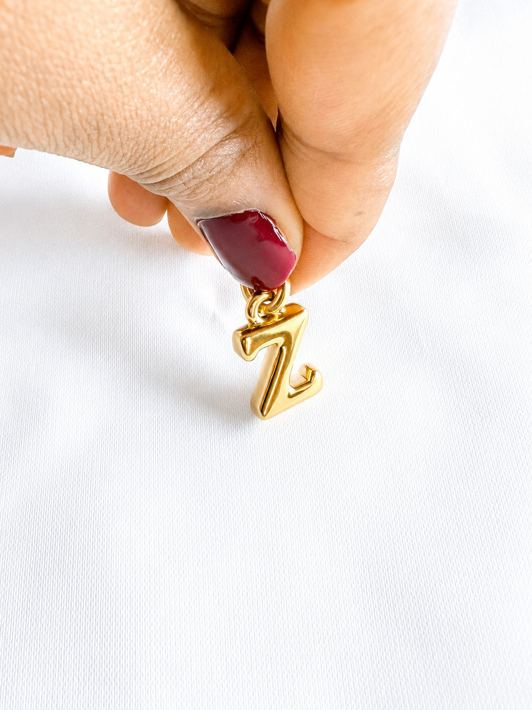 18K Gold Letter Z Pendant