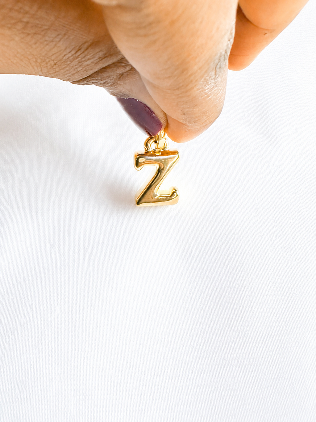 18K Gold Letter Z Pendant