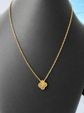 18K Gold Clover Pendant Necklace