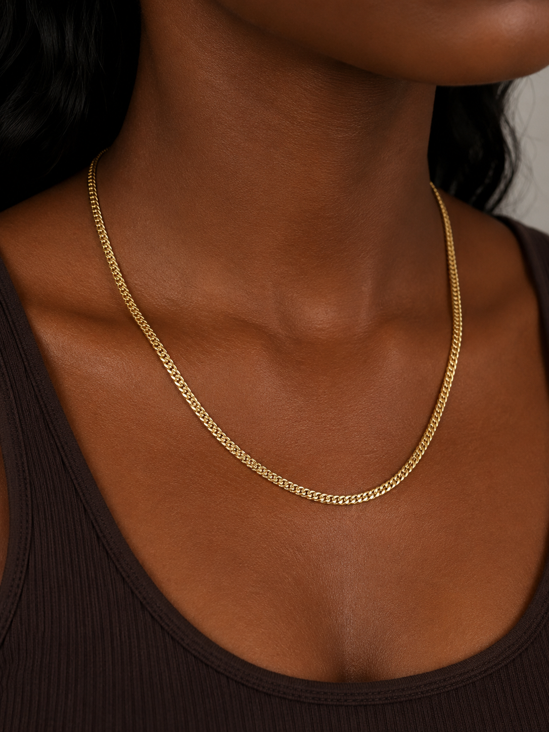 18K Solid Gold Franco Necklace
