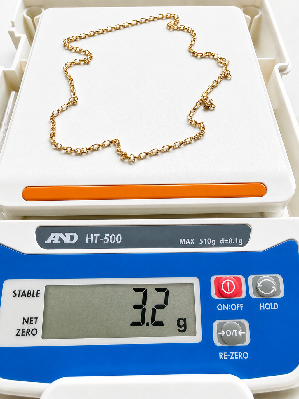 18K Solid Gold Rolo Chain Necklace