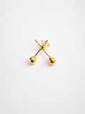 18K Solid Gold Ball Stud Earrings