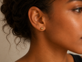 18K Solid Gold Ball Stud Earrings