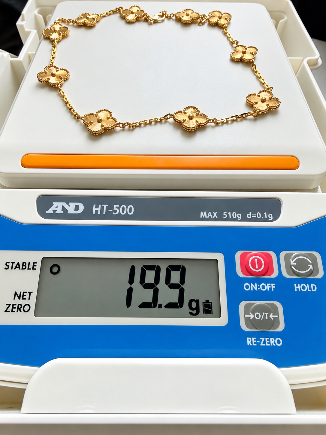 18K Solid Gold 10-Motifs Clover Necklace
