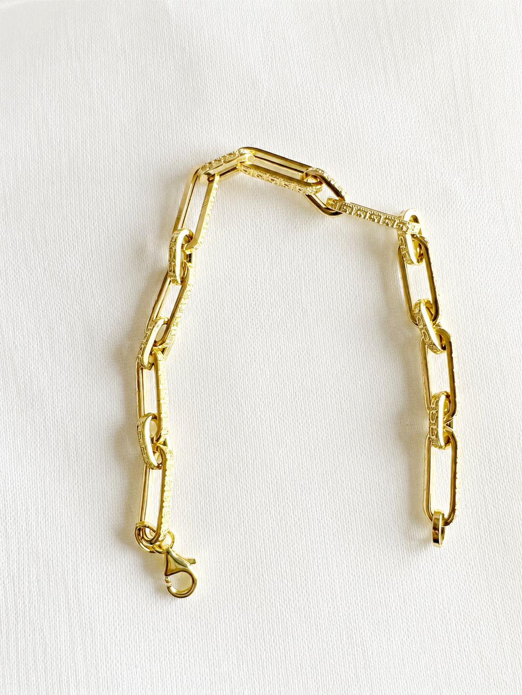 18K solid gold link bracelet