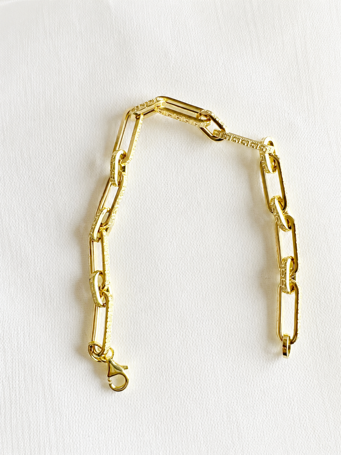 18K solid gold link bracelet