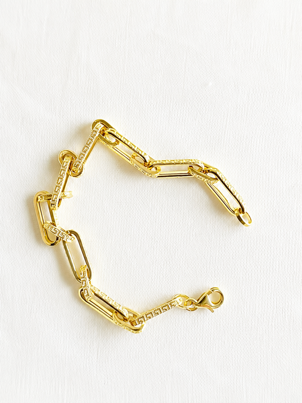 18K solid gold link bracelet