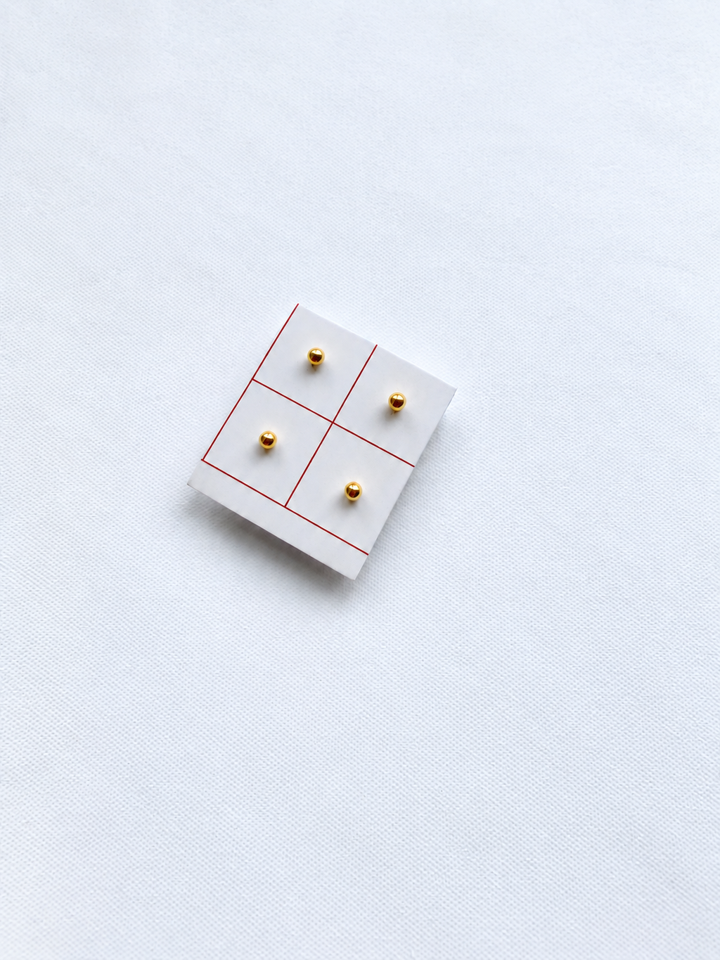 22K Solid Gold Screw Flat-Back Nose Pin