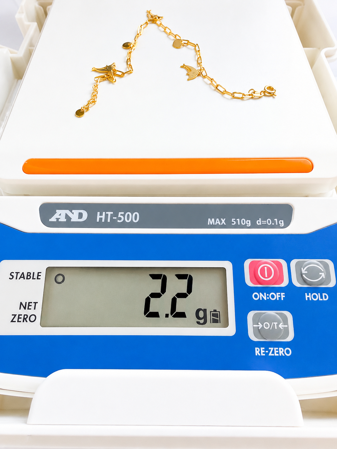 18K Solid Gold Dolphin Charm Bracelet