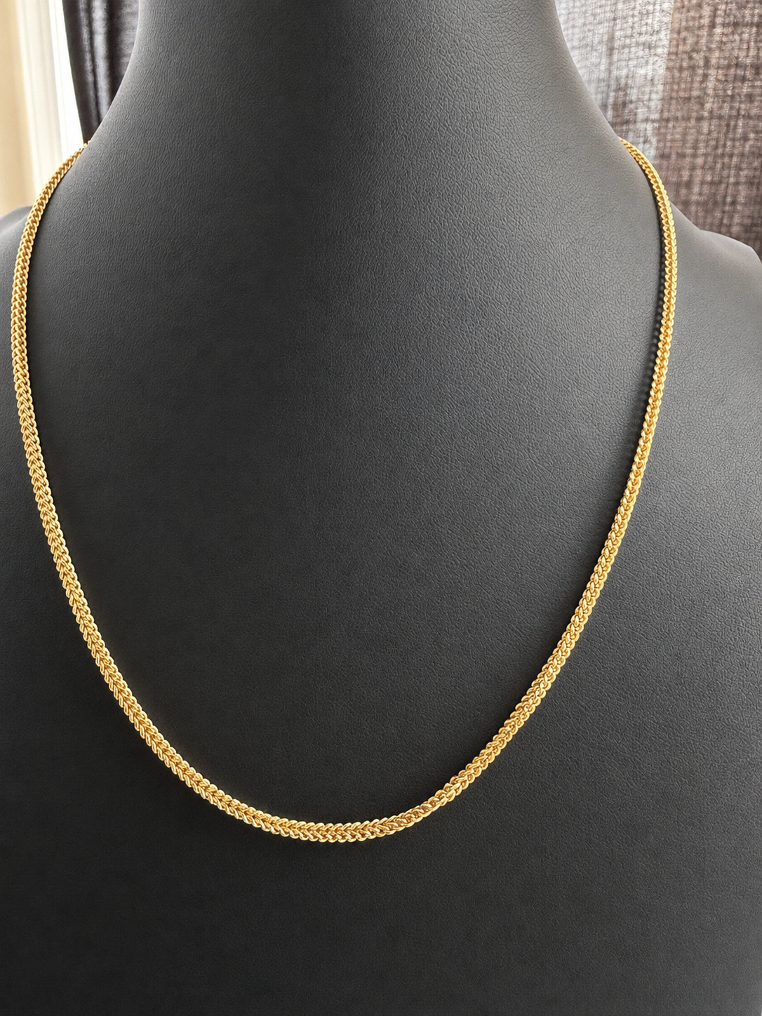 18K Solid Gold Franco Necklace