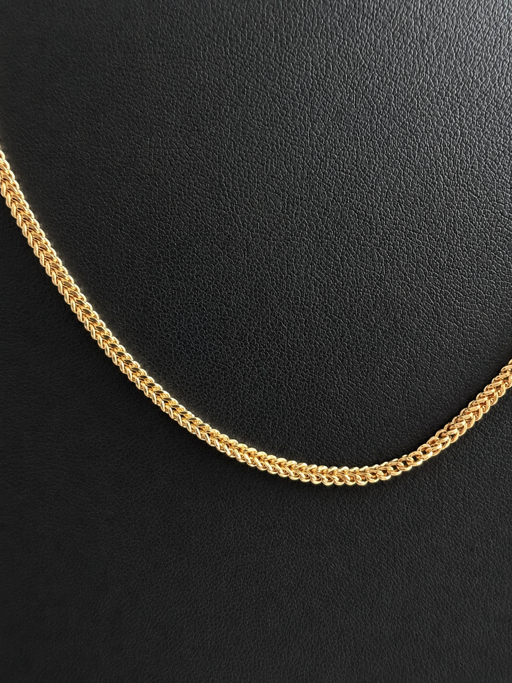 18K Solid Gold Franco Necklace