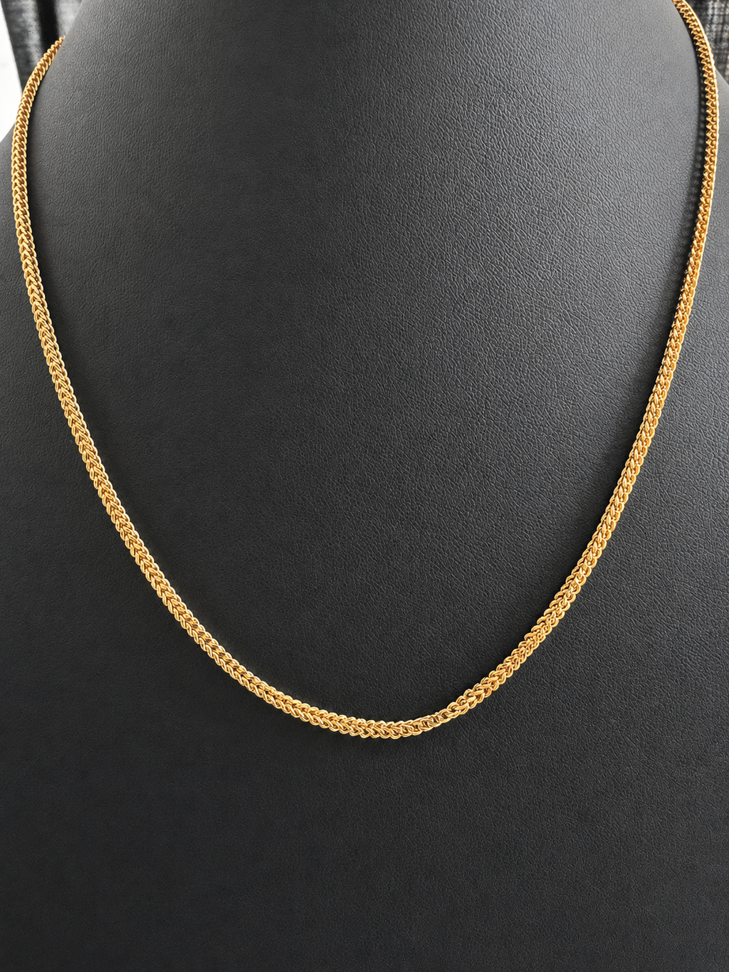 18K Solid Gold Franco Necklace