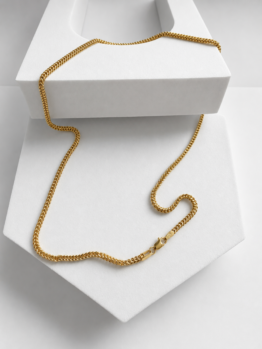 18K Solid Gold Franco Necklace