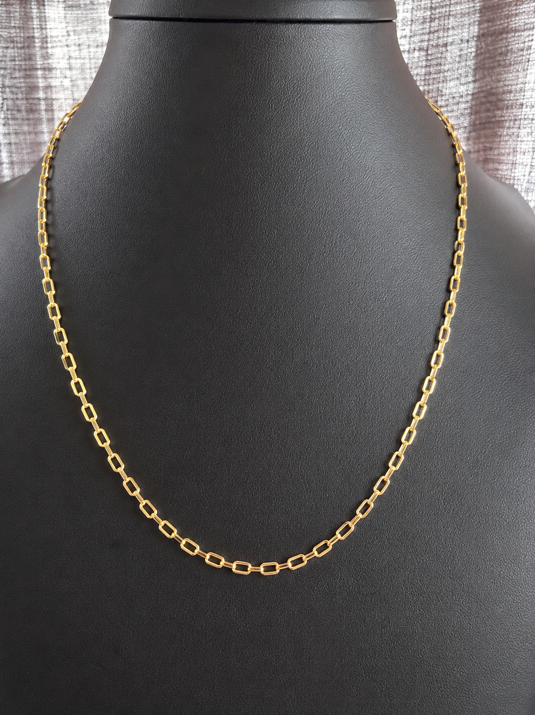 18K Solid Gold Rolo Chain Necklace